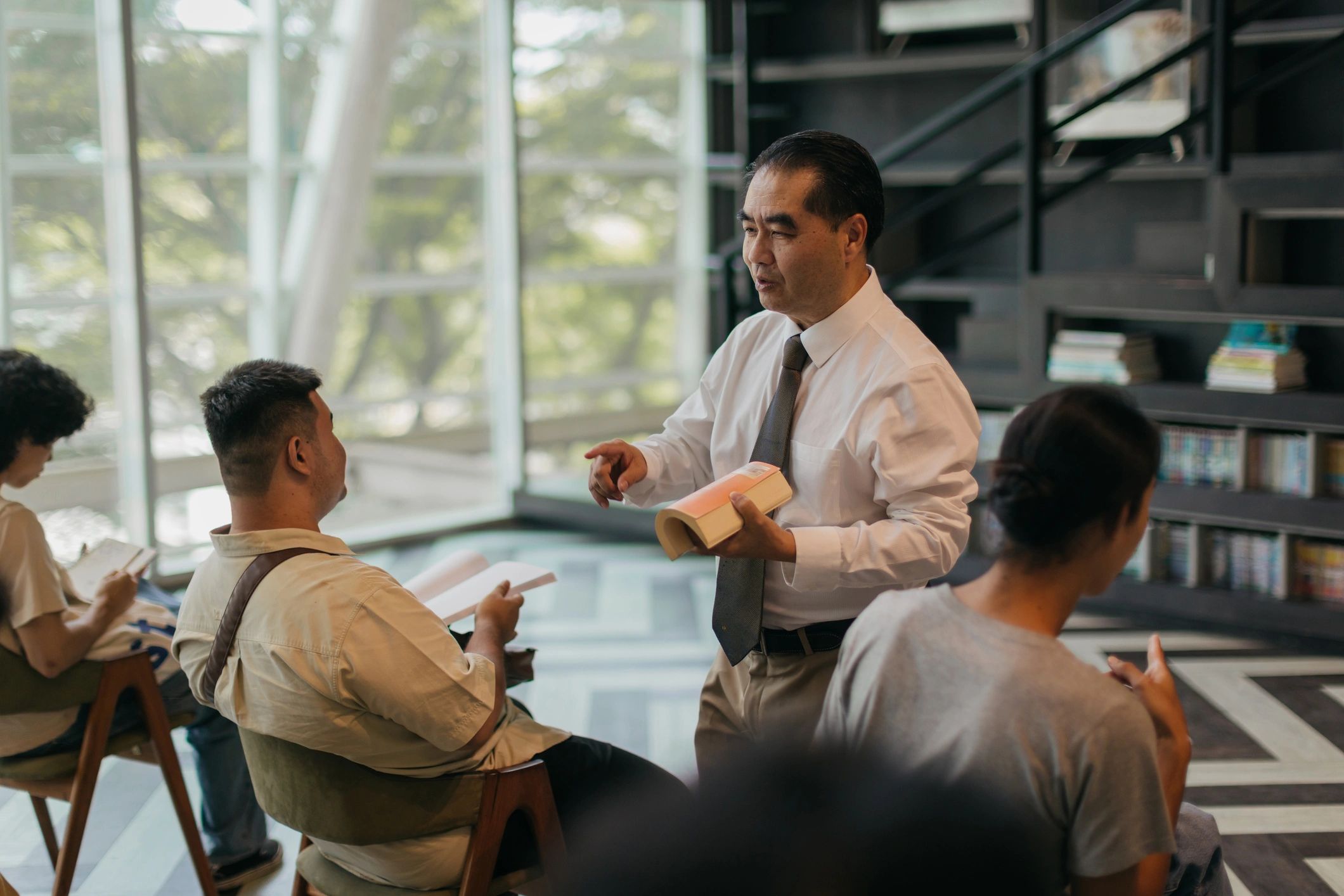 Instructor teaching a class during a training session